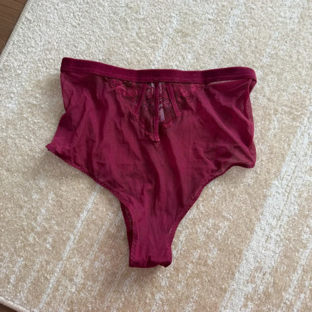 Adore Deep Red Lace Underwear